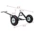 Heavy-Duty Steel Trailer Dolly - 600 Lb Load Capacity, Pneumatic Wheels, 44