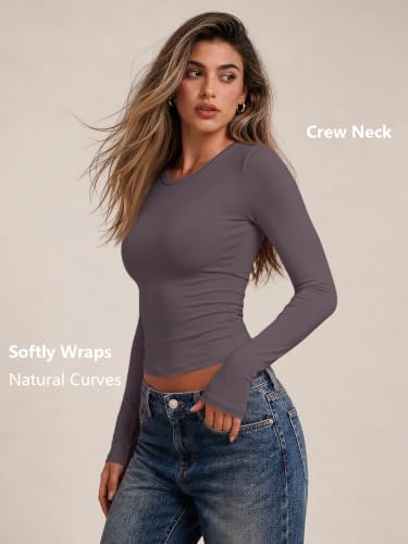 Image of Trendy Queen Womens Long Sleeve T Shirts Fall Fashion Basic Y2K Tops 2026