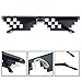 8 Piezas Gafas Thug Life, Gafas sol Mosaico, Mosaico Pixelado Unisex Gafas...