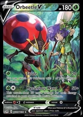 Pokemon - Orbeetle V - TG12 - Galería de Entrenadores - Origen Perdido - Tarjeta Holo Foil Full Art