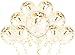 RoundDeal 32 Pack 12 inch Rose Gold Clear Confetti Balloons for Baby Girl Shower, Bridal Shower, Bachelorette Decorations, Happy Engagement Decorations, Birthday, Wedding & Anniversary Decor with Extra 11 Yard Rose Gold Foil Ribbon, 32 PCs 12 Inches Latex Balloon Pack
