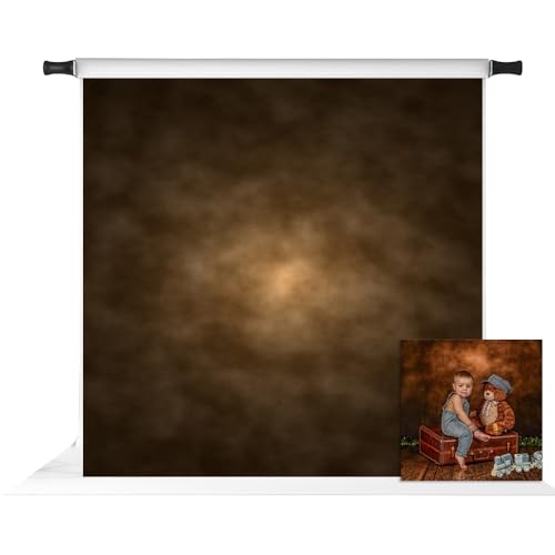 Toile de fond abstraite marron Kate 2,4 x 2,4 m pour fond studio photo portrait artistique