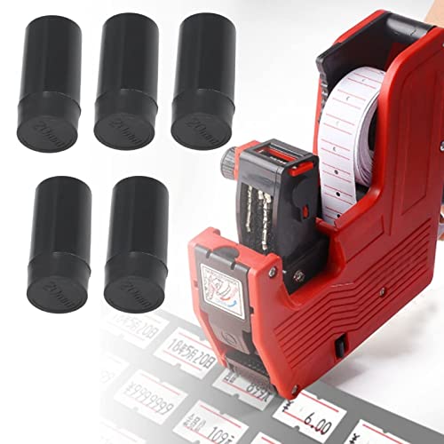5 Uds Cartucho De Rodillo De Recarga De Rollo De Tinta, Rollos De Tinta De Repuesto De 20 Mm En Pistolas, Precio Pistola Etiquetadora Cartucho Para MX 5500 Pistola De Etiquetas De Precio De 20 MM