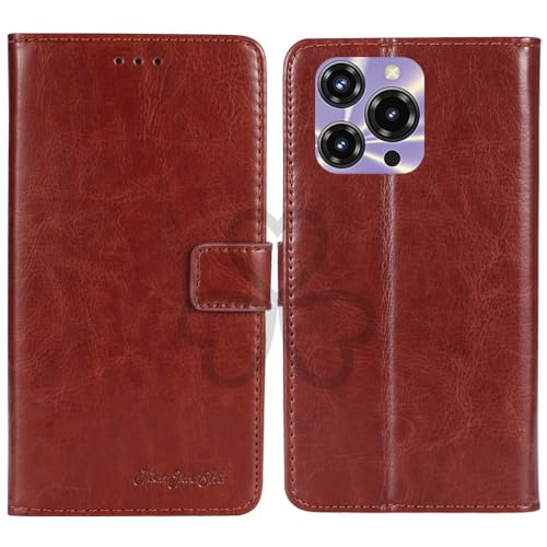 TienJueShi �u���E�� �r�W�l�X ���g�� �ω��� �X�^���h ���z TPU Silicone �V���R�[�� ���U�[ ���� Case Cover �J�[�h���[ �J�o�[ �P�[�X �|�[�` �蒠�^ ���eOukitel C69 7.2 inch