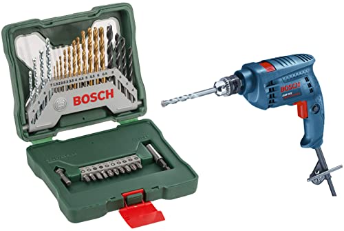 Bosch GSB 501 500-Watt Professional Impact Drill Machine (Blue) + Bosch X30Ti Drill Bit and Driver Bit Set (30-Pieces) Bosch GSB 501 500-Watt Professional Impact Drill Machine (Blue) + Bosch X30Ti Drill Bit and Driver Bit Set (30-Pieces)
