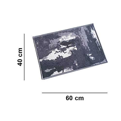 Image of Matz&More Abstract Utopica Floor Mat | 40x60 CM | Grey | Nylon Tufted Gel Baking Anti-Slip | Doormat for Home Entrance, Kitchen & Bedroom