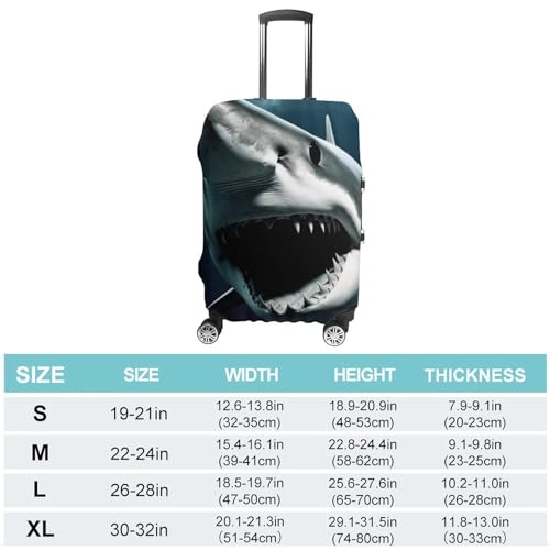 Suitcase Covers for Luggage Washable Luggage Cover Shark Luggages Wheel Covers Elastic Travel Carry On Suitcase Cover Travel Luggages Protector Sleeve Fit 29-32 Inch M2