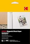 KODAK Magnetic Photo Paper - Magnetic Photo Paper, Pack of 5 Sheets, 10x15 cm, Compatible with Inkjet Printers