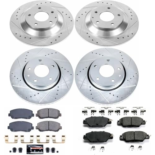 Image of PowerStop Z23 Performance Brake Pad & Rotor Kit Front & Rear K7609