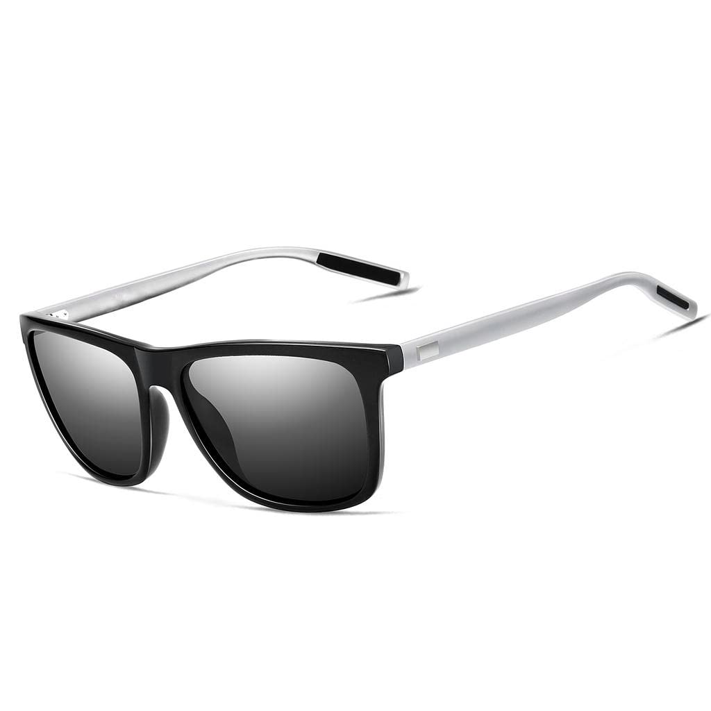 huvora Polarized Aluminum Manganese Alloy Square Sunglasses for Men Women Stylish Lightweight Unbrakable Polycabonate Anti Glare True Vision Lens with Rubber Grip (Large)-picture-36