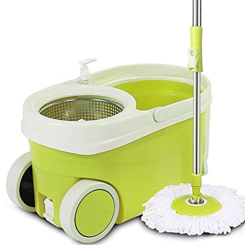Cvbndfe Easywring Spin Mop Rotating Mop Bucket Eindickung das Rad zu erhöhen - Verwenden von Zwei Moppköpfe