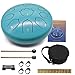 Steel Tongue Drum 8.5-Inch 11 Notes – Rain Drum for Outside & Garden, with Mallets, Bag & Music Book – for Meditation, Relaxation, Music Learning & Music Gift – VESYMAN