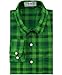 KYKU Men's Plaid Shirt Casual Regular Fit Long Sleeve Button Up Shirt Men with Pocket Green L
