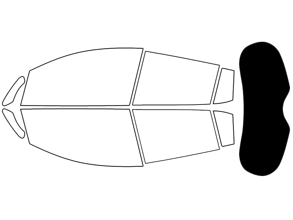 Rvinyl Window Tint Kit Compatible with Nissan Leaf 2011-2017 - Rear Windshield Precut Kit - 5%