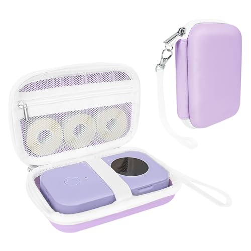 Image of Teyomi Case Compatible with Phomemo D30 D35, Cover for Phomemo D30 Label Maker, Hard Shell Storage Bag-Purple (Box Only)