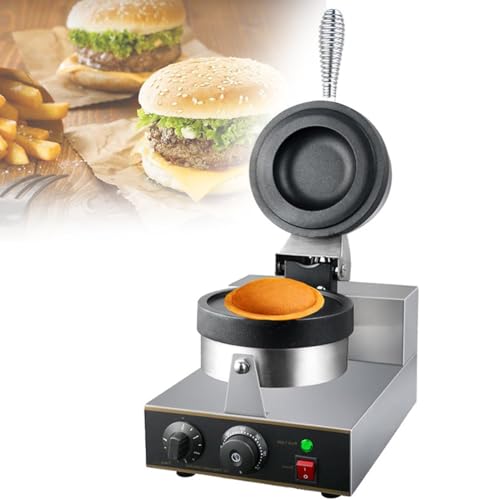 Commercial Burger Waffle Maker,Burger Waffle Maker Machine,Non Stick Panini Press Hamburger Machine,Manual Hamburger Press Patty Make,for Home Kitchen Use Breakfast Snack