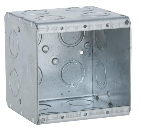 Raco Hubbell 696 Masonry Boxes, 3-1/2 in. Deep - Nongangable with Conduit KO's, 2-Gang, 3-25/32 in. Wide, Gray image 3