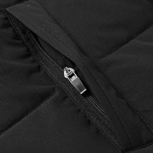 Men's Extra Long Parka Winter Coats Solid Hooded Puffer Jacket Heavy Warm Water-resistant Outerwear for Cold Weather3