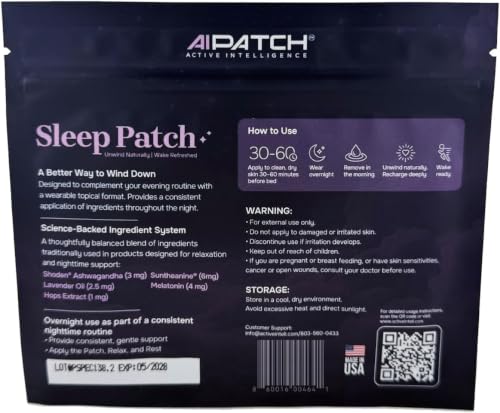 Image of AI Patch Sleep Patches for Adults, 30 Count, Wearable Nighttime