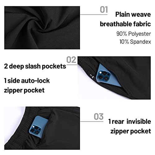 MIER Men's Workout Running Shorts 7 Inch Lightweight Athletic with Zipper Pockets No Liner Quick-Dry Gym Active Shorts4