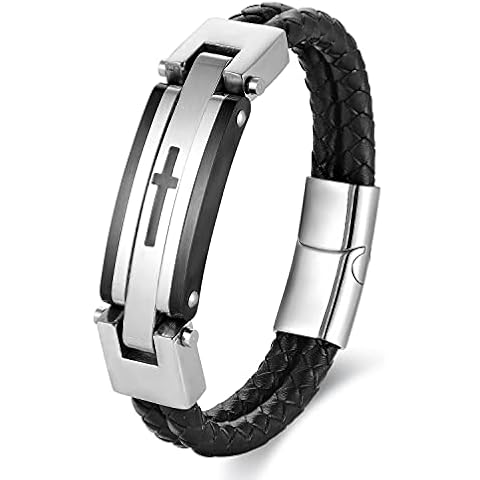 BIYONGDE Stainless Steel Leather Bracelet Cover
