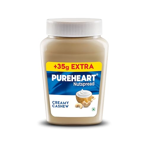 Image of Pureheart Nut Spread Creamy Cashew (380 gm, Pack of 3) Nutty Spread for Breakfast, Delicious, Smooth & Creamy Snack