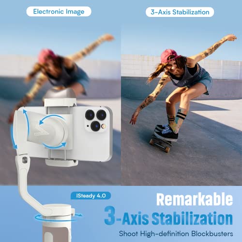 Hohem ISTEADY V2-02 Gimbal Stabilizer For Smartphone W/ Ai Tracking Sensor, 3-Axis Lightweight Foldable Phone Stabilizer W/ Inception Timelapse For Iphone 12 Pro Max/11 Samsung Stream Live Video Vlog, Hohem Isteady V2 thumb #1