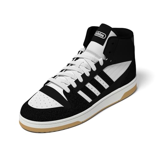 adidas Men's Turnaround Mid Top Basketball Sneaker, Black/Black/Cloud White, 10