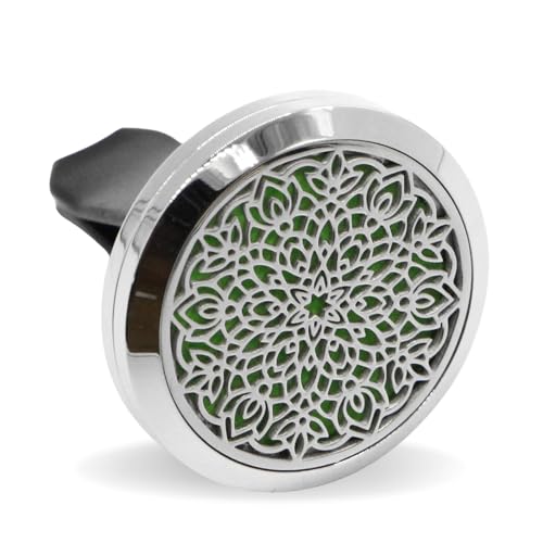 Zen’Arôme Diffuseur d’Huile Essentielle pour Voiture Clip’Arôme Pétale de Fleur - Diffuseur + 5 Buvards à Parfumer avec Huile Essentielle ou Parfum -...