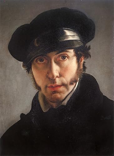 Toile Francesco Hayez Autoportrait tableau de maître 60x90cm pour décoration de chambre