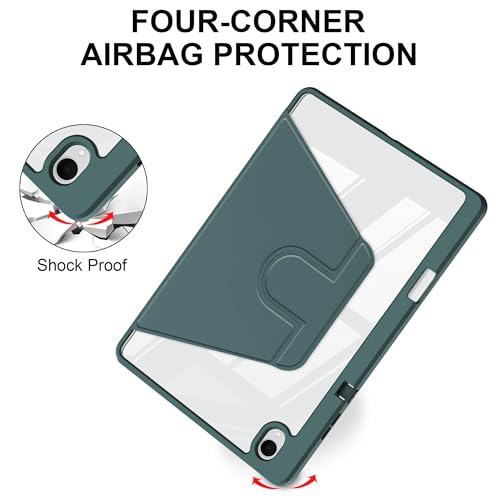 Étui Galaxy Tab S11 5G Samsung 11 pouces coque rotative verte avec porte-crayon - 5