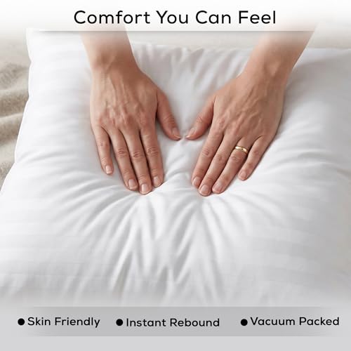Image of Story@Home Microfibre Sofa Cushions Set of 5 | Soft & Fluffy Square Sofa Cushion 16 inch x 16 inch Set | 200 GSM Decorative Sofa Pillow for Bed, Chair, Car & Living Room - White