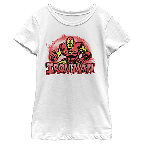 T-shirt Marvel Iron Man fille avec motif brillant lavable