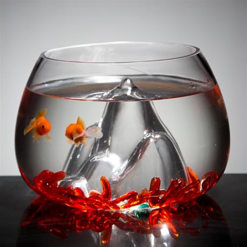 Aquarium bocal poisson compact en verre résistant pour décorer facilement un studio - 6
