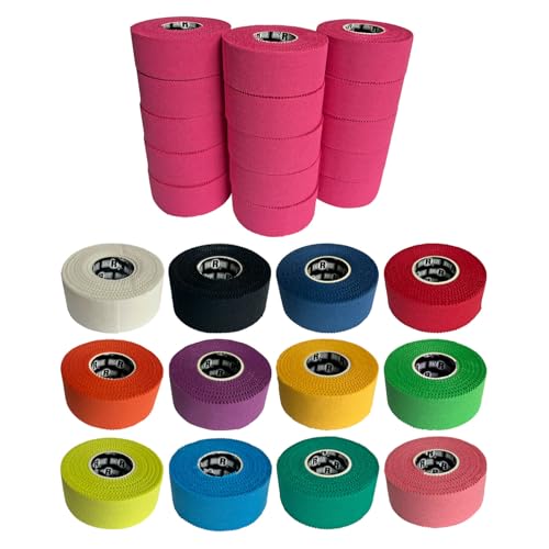Image of Ringside 1 inch Colored Athletic Trainers Tape - 15 Rolls, Hot Pink | 30-foot roll, USA Boxing Compliant, High Adhesion, Low Residue, Boxing, MMA, Football, Soccer, Muay Thai & Kickboxing