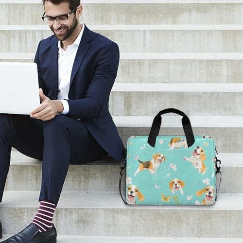Maletín bandolera para laptop 15.6 pulgadas turquesa miniatura 3