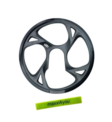 maxxi4you Shimano Kettenschutzring für FC-M371 Schwarz 48 Zähne inkl Reflexband