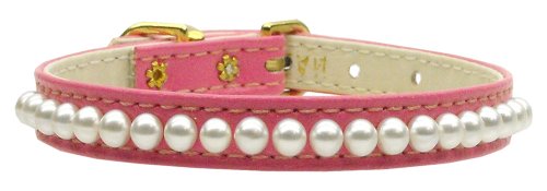 The Pearl Dog Collar 15 Mirage Pet Products 3/8-Inch Pearl Pet Collar, Size 10, Pink