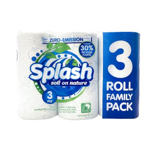 Super Strong 3pack Splash Soft on Nature XL Rolls, 3PLY Eco Friendly Jumbo Kitchen Towel Paper (30) - Image 3