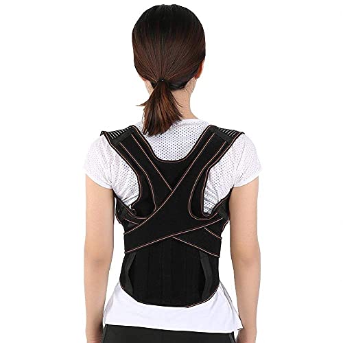 FeeCoz Correcteur de posture Orthèse dorsale Plaque d'acier Orthèse dorsale Corset Correcteur de posture Lombaire Ceinture de soutien des épaules Cyphose Correction Brace Adulte Enfants Support
