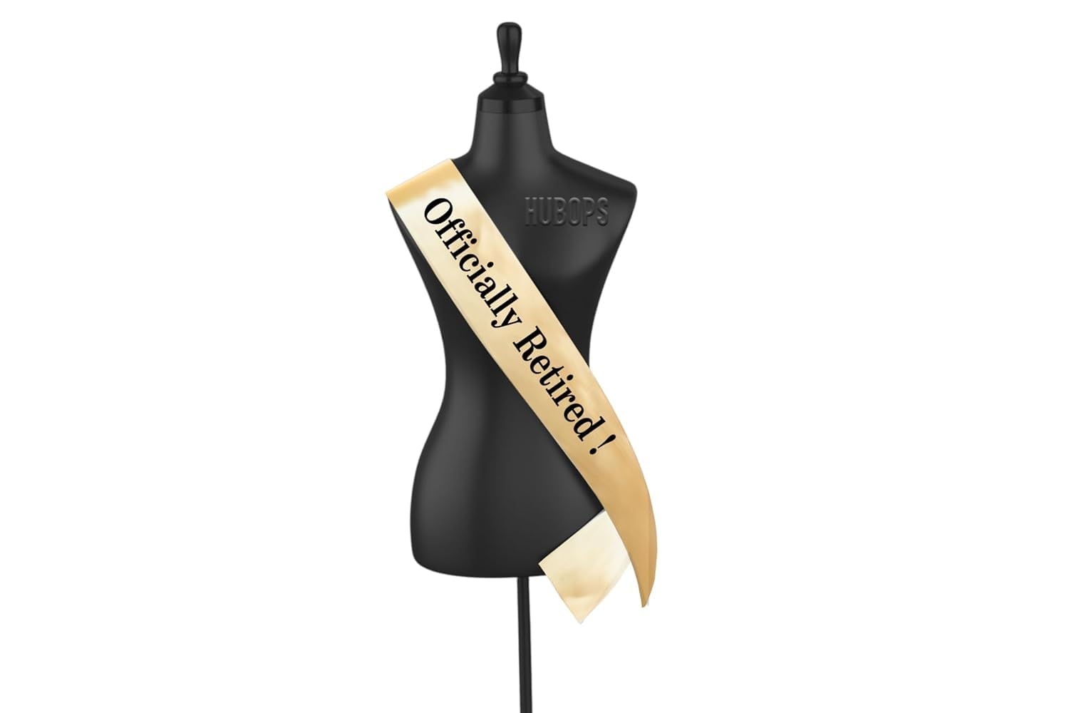 Officially Retired Sash Gold for Men & Women. Great for Work Party, Events, Party Supplies, Gifts, Favors, & Decorations. (Gold)-image-5