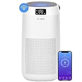 KLAMER Luftreiniger 500i mit HEPA Filter, CADR: 500 m³/h bis 80m², entfernt 99,9% Pollen, Staub, Viren und Allergene, 3 Stufen inkl. Automatik, UV-Licht, Ionisator