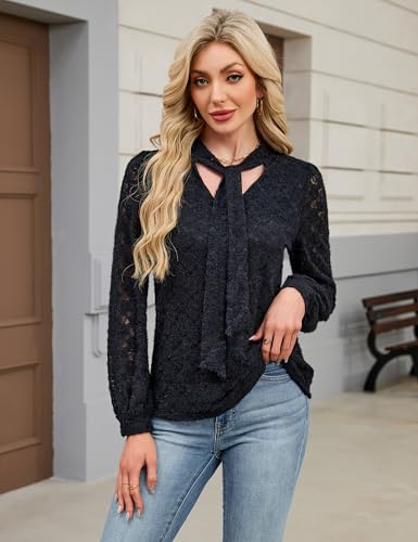 Blooming Jelly Womens Lace Long Sleeve Tops - image 2
