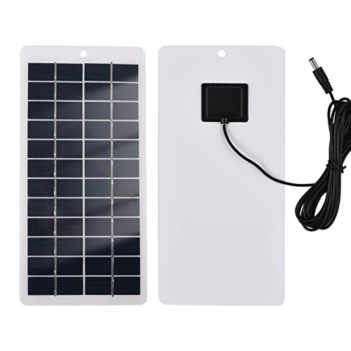 Kleine Solarpanel, 5W 12V Solarplatte Ladegerät Solarpanel Mini Solarmodul mit hoher Effizienz und DC Anschluss für Tragbare Solarstrompolar Polykristallin Siliokon Solar Ladegerät
