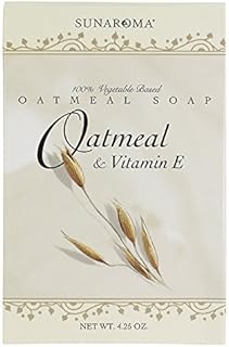 Sunaroma Soap Oatmeal & Vitamin-E Bar 4.25 Ounce Boxed (125ml) (3 Pack)