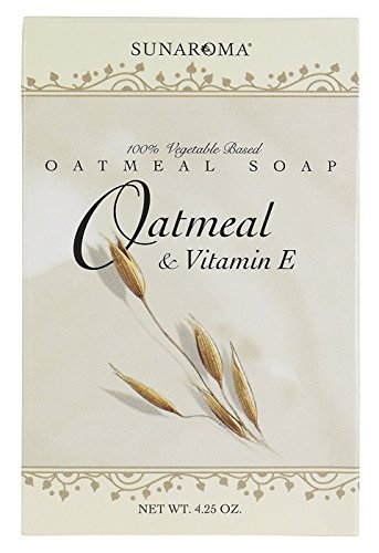 Sunaroma Soap Oatmeal & Vitamin-E Bar 4.25 Ounce Boxed (125ml) (3 Pack)