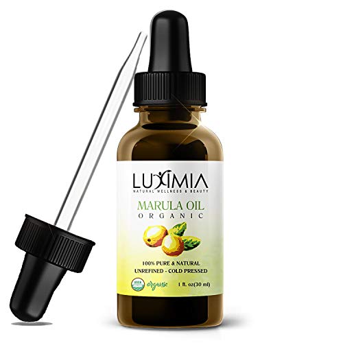 Luximia Organic Marula Oil - USDA Certified Organic, 100% Pure, Cold-Pressed, Unrefined, For Face, Body, Hair & Nails, Anti-Aging, Moisturizing, Balancing - 1 OZ (30ml)