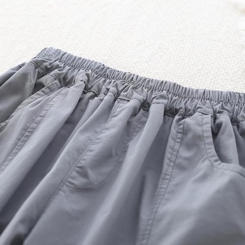 Boys Cargo Pants Casual Pull On Trouser with Multi Pockets Comfy Lounge Solid Color School Pants for Boys 4-14 Years4