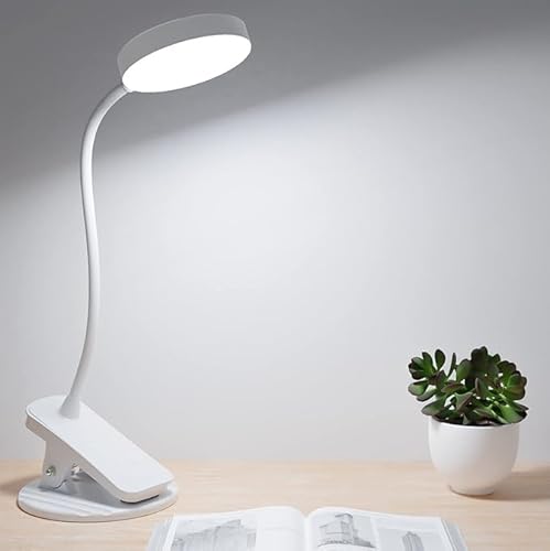 USB Clip Lamp with Adjustable Level Brightness – Flexible Desk Light, Portable & Energy-Efficient for Reading, Studying, and Working – Warm & Cool Light Options