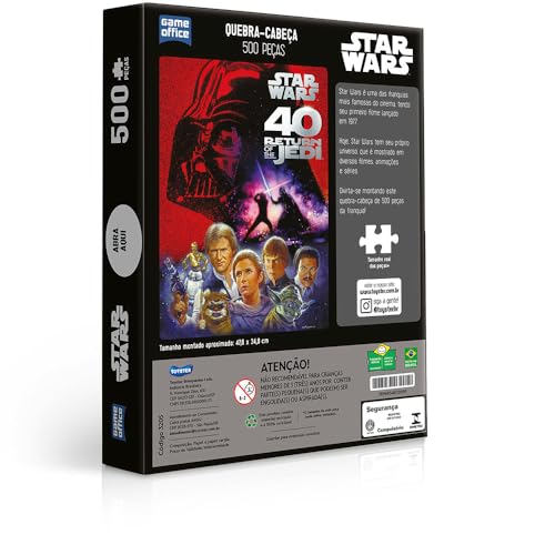 O Retorno de Jedi - 40 anos - Quebra-cabeça 500 peças - Game Office - Toyster brinquedos